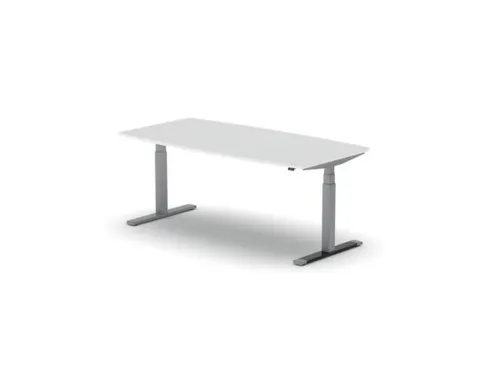 Elektrisch ihv Vergadertafel Vatvorm 1800x800mm Alu + Wit Blad