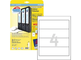 Avery L4761-25 Rugetiket 61x192mm Zelfklevend Wit 100 stuks - 2