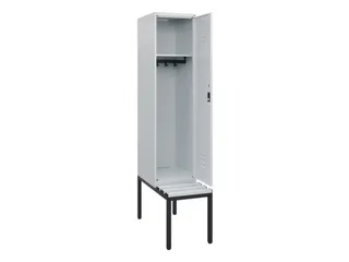 locker met bank,HxBxD 1950x400x815mm,1vak,vak B 400mm,draaigrendel - 2
