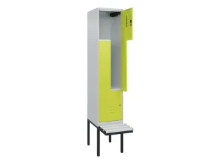Z-garderobekast,HxBxD 2120x400x815mm,2vak,vak B 400mm,cil.-slot - 2