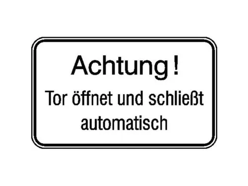 aanwijzingsbord,Let op! Deur opent en sluit automatisch