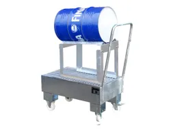 verrijdbare opvangbak,v. 1x60l vat,opvangvol. 61l,HxBxD 1075x500x940mm