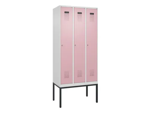 locker,HxBxD 2120x900x500mm,3vak,vak B 300mm,cil.-slot,voetonderstel