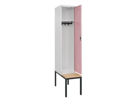 locker met bank,HxBxD 2120x400x815mm,1vak,vak B 400mm,cilinderslot