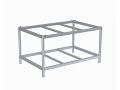 Support de palettes 657x1216x816mm acier argent
