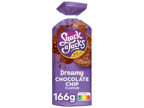 Rijstwafel Snack-a-Jacks chocololate chip pak 166 gram