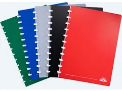 Eco schrift A4 144 bladzijden geruit 5 mm assorti