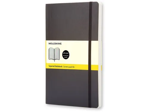 Notitieboek Moleskine pocket 90x140mm ruit 5x5mm soft cover zwart
