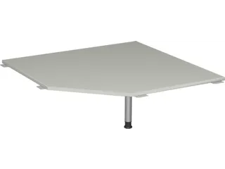 koppelelement voor bureau,90 °,HxBxD 680-800x1230x1230mm - 2