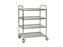 RVS etagewagen,draagverm. 100kg,4etage(s),laadvl. LxB 825x500mm