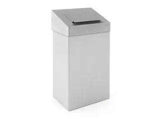 Afvalbak Met Hygiënische Top 18 Liter Rvs - 1