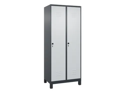 locker,HxBxD 1950x800x500mm,2vak,vak B 400mm,draaigrendel,voeten