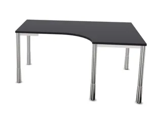 In hoogte verstelbaar bureau in vrije vorm,CC-zwart - 2