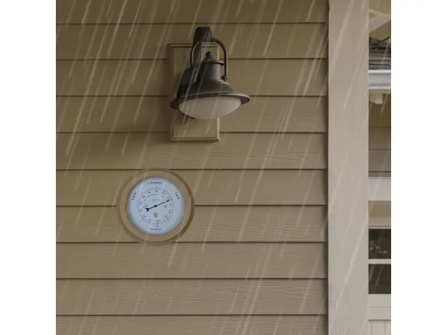 Buiten Barometer - Ø22CM - Metaal - Bruin "Orchid"