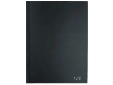 Recycle elastomap met 3 kleppen uit karton A4 zwart