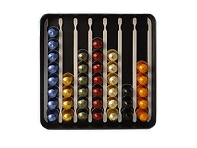 OUTLET Porte-capsules café 320x320mm 52 capsules plastique noir