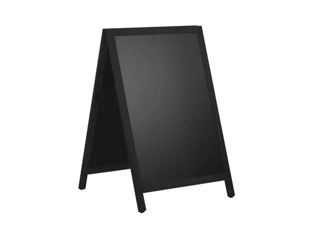 Krijt stoepbord Europel 660x1040 mm DELUX zwart