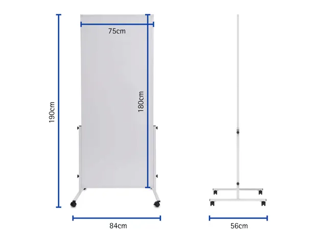 Mobiel Whiteboard MAULsolid Easy2move 75x180cm
