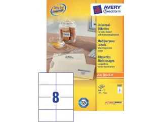 Etiket Avery Zweckform 3427 105x74mm wit 800stuks - 2