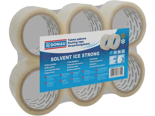 Donau Solvent verpakkingstape PP 48mmx60m 42 micron transparant