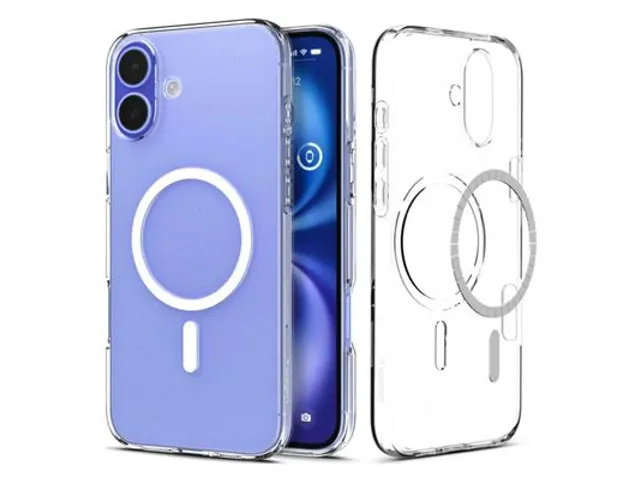 Liquid Crystal Apple iPhone 16 Hoesje MagSafe Back Cover Transparant