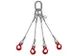 Élingue 4Brins Force 0-45° 3 2T Câble Ø 12Mm Longueur Utile 1M