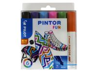 Paintmarker Pilot Pintor Medium punt 6 stuks Fun kleuren