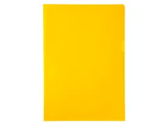 100 L-Mappen A4 Gladde Pvc Geel Sterke Kwaliteit 0.13mm