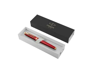 Rollerpen Parker IM Premium Red Lacquer GT Fijn Zwarte inkt - 7