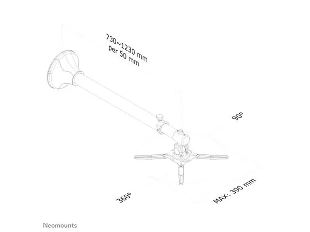 Muurbeugel Projector Zilver BEAMER-W100SILVER