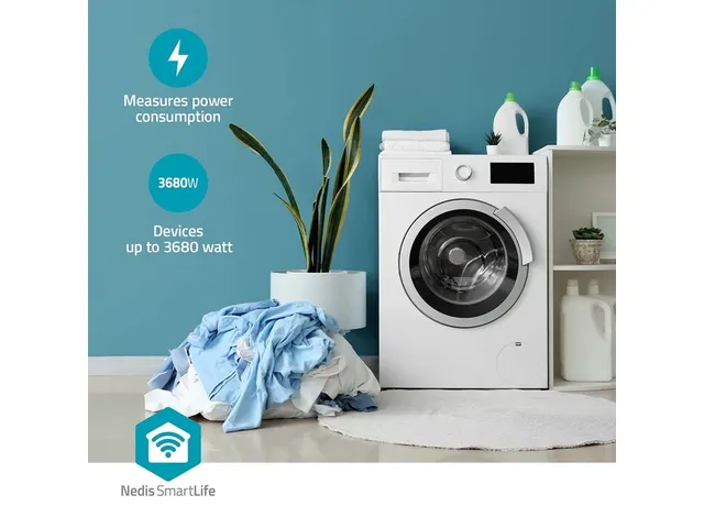 Nedis SmartLife Slimme Stekker Wi-Fi IP21 Wit 3 stuks