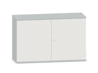 kantoorkast,HxBxD 770x1200x430mm,decor romp lichtgrijs,decor front wit - 1