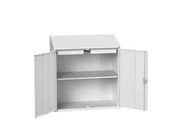 lessenaarkast 1130x1050x550mm 1 legbord en 2 laden RAL7035