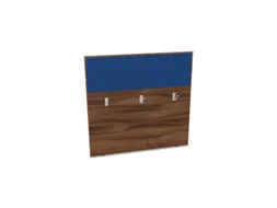 baliepaneel bureau aanbouw achter NP-tiepolo nut BN6016-blauw 1200mm