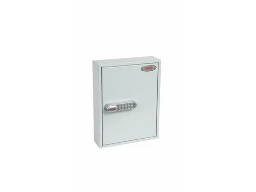 sleutelkast,42haak,HxBxD 350x270x80mm,romp grijs,front grijs
