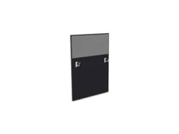 baliepaneel,v. bureau,aanbouw links,B 800mm,CC-zwart,BN8078-grijs