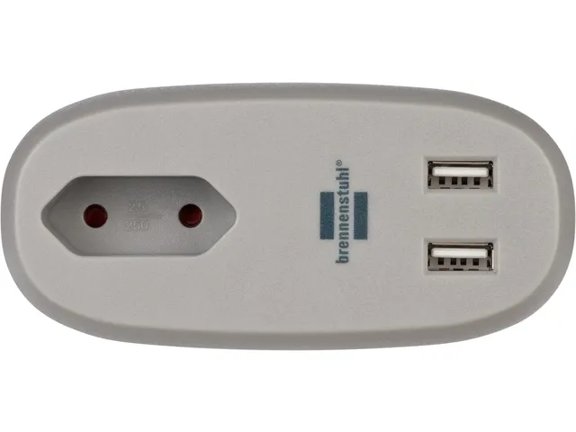 Laadstation Brennenstuhl Sofa 1 eurosocket 2 USB zwart/grijs