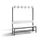 omkleedbank,HxLxD 1650x1500x407mm,HPL wit,frame staal RAL7021