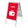 Stoepbord A1 complete set met print "EHBO" rood/wit