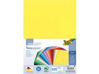 Knutselpapier Folia A4 100vel 25 kleuren - 1