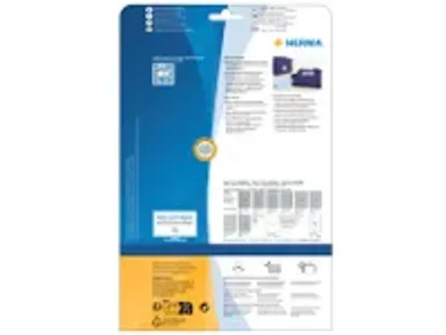 OUTLET HERMA 4110 Zilver folie-etiketten A4 30,5x16,9mm Glossy 2400 st