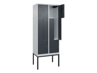 Z-garderobekast,HxBxD 2120x800x500mm,vak B 200/400mm,cil.-slot - 2