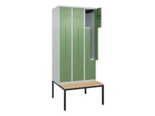 Z-garderobekast,HxBxD 2120x900x815mm,6vak,vak B 300mm,cil.-slot - 2