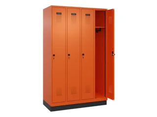 locker,HxBxD 1950x1200x500mm,4vak,vak B 300mm,draaigrendel,sokkel - 2