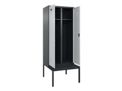 locker met bank,voor scheiding van kleding,HxBxD 2120x800x815mm,2vak