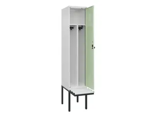 locker met bank,voor scheiding van kleding,HxBxD 2120x400x815mm,1vak - 1
