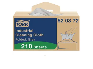 Reinigingsdoek Tork Industrial W7 handy box 210 vel grijs 520372 - 1