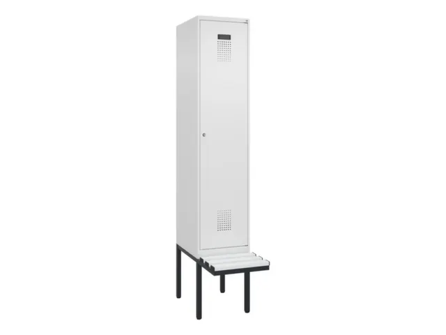 locker met bank,voor scheiding van kleding,HxBxD 2120x400x815mm,1vak