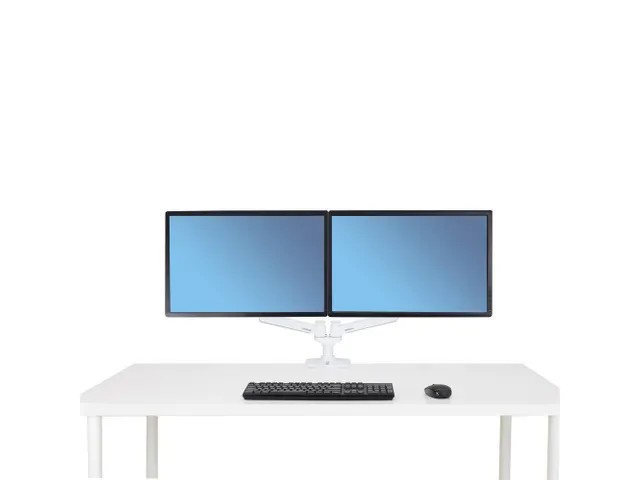 Monitorarm Lx Side By Side No Mount Grommet Wit 2 schermen 27 Inch