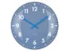 Wandklok Nextime dia 50cm bolvormig glas blauw kunststof Duomo